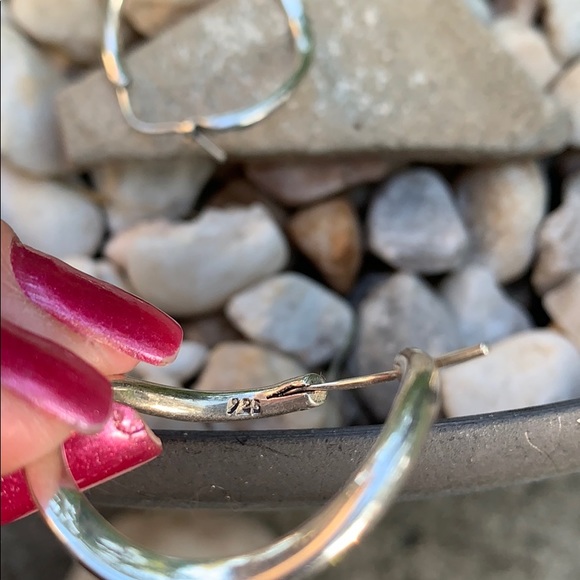 Sterling Silver Hoop Earrings - Picture 5 of 14